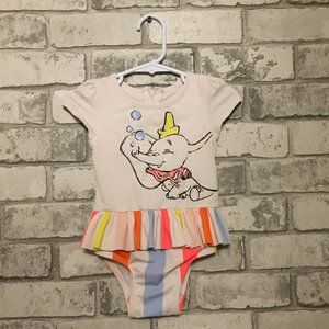 Baby Girl's Dumbo Bathing Suit Size 12-18 Months